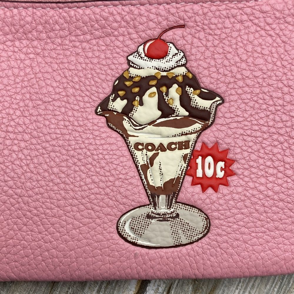 Coach Boardwalk Corner Zip Wristlet With Sundae Graphic Wallet Bag Purse - Picture 3 of 5